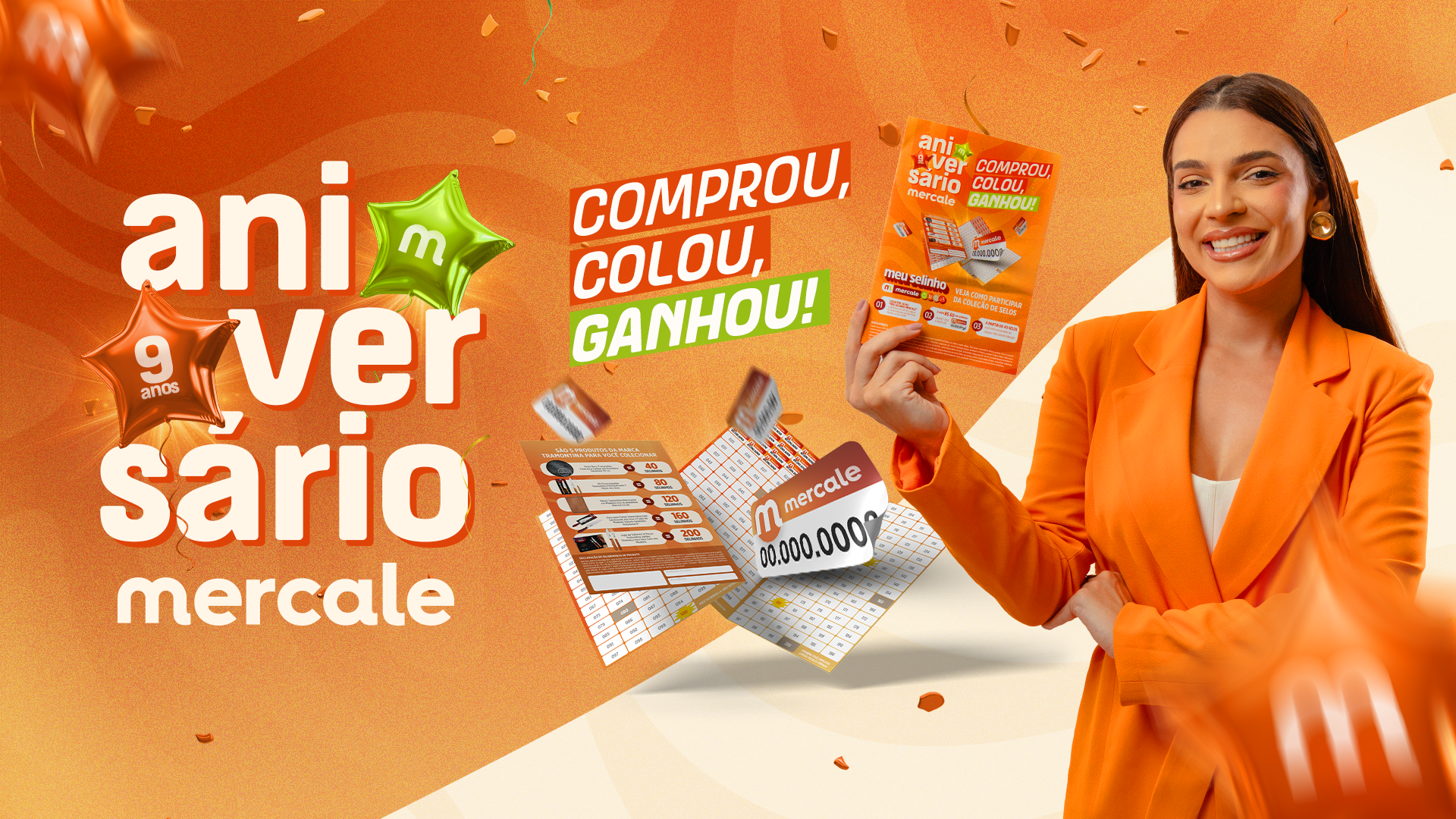Aniversário 9 anos Mercale - Ação Promocional “Meu selinho Mercale”