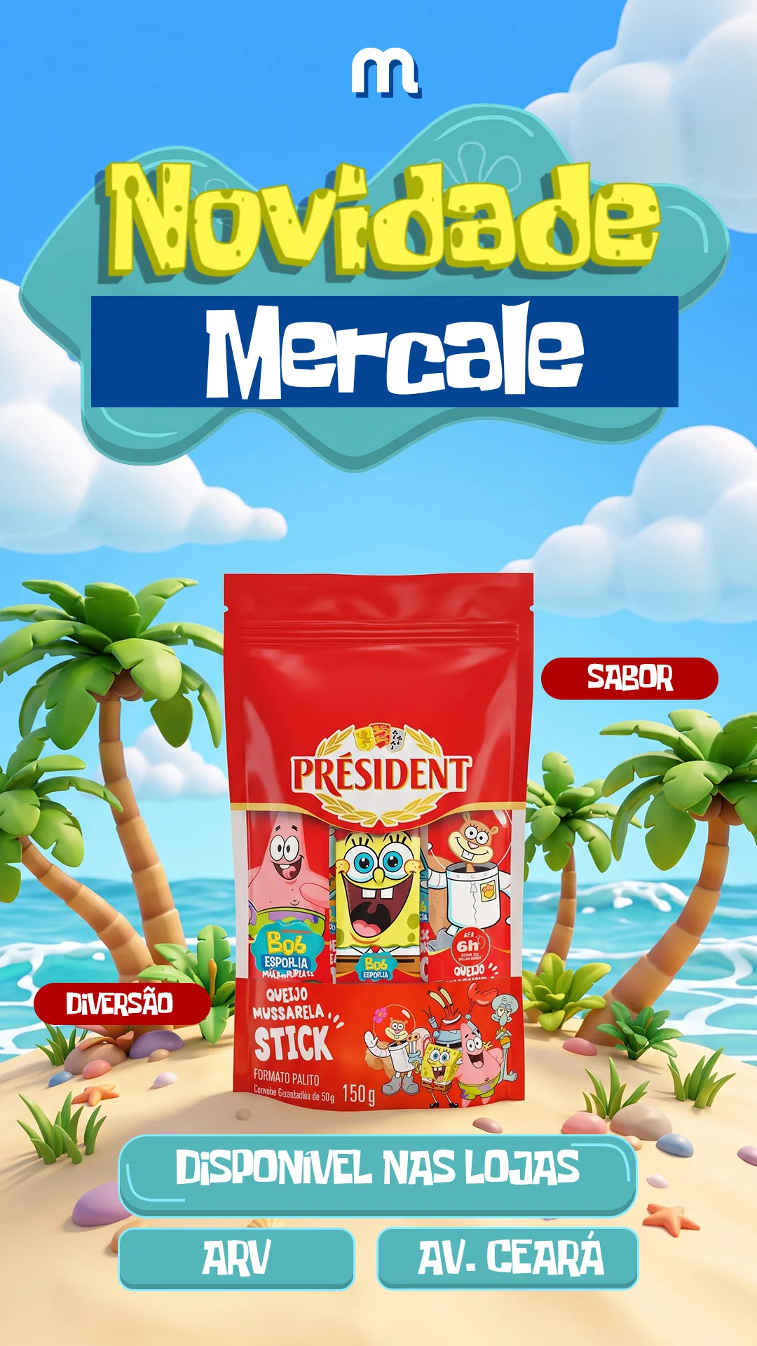 🧀🍍 O Bob Esponja chegou ao Mercale! 😍